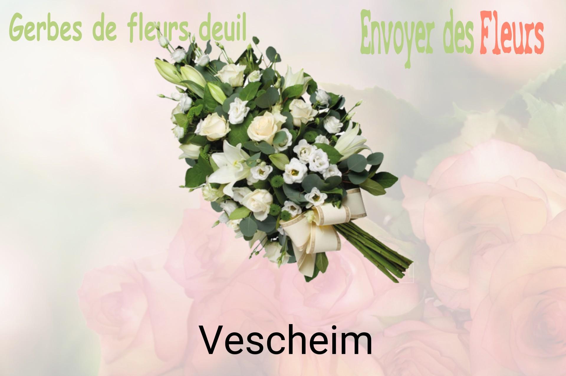 Gerbe de fleurs de deuil livrée à Vescheim